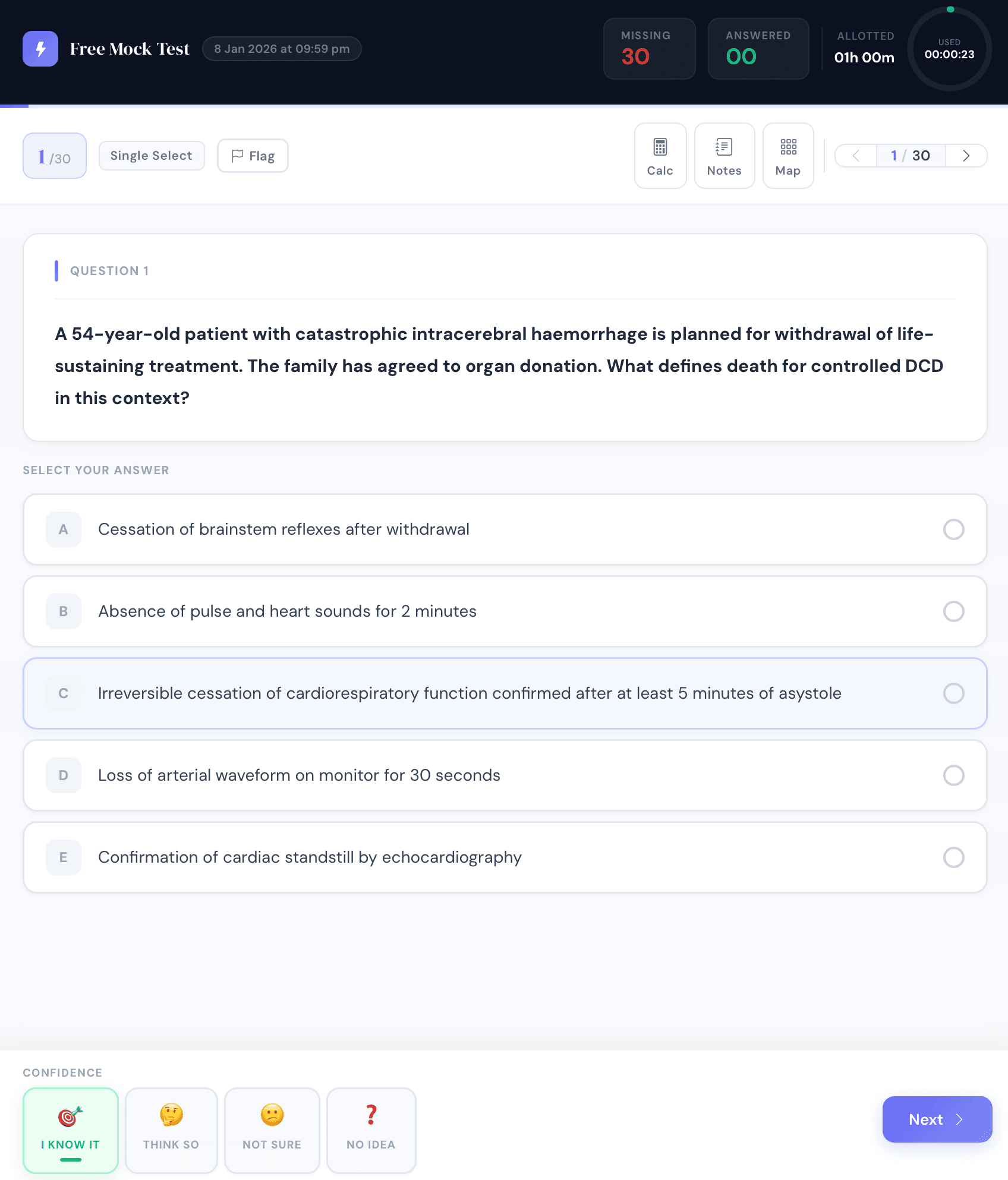Interactive learning insights dashboard showing quiz analytics